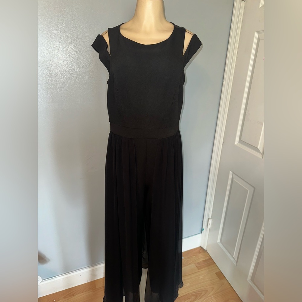 Black overskirt jumpsuit